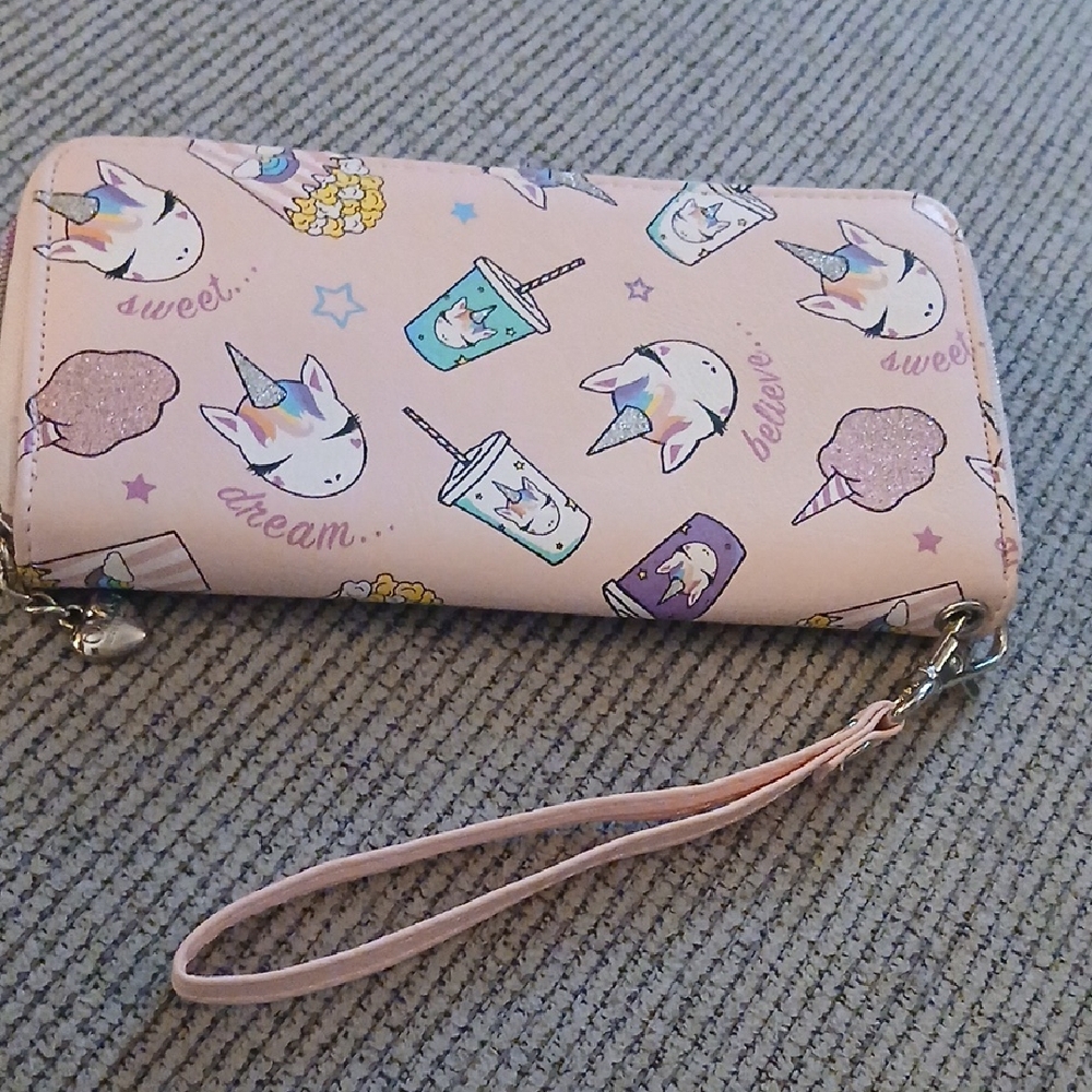 Unicorn Print Pink Wallet